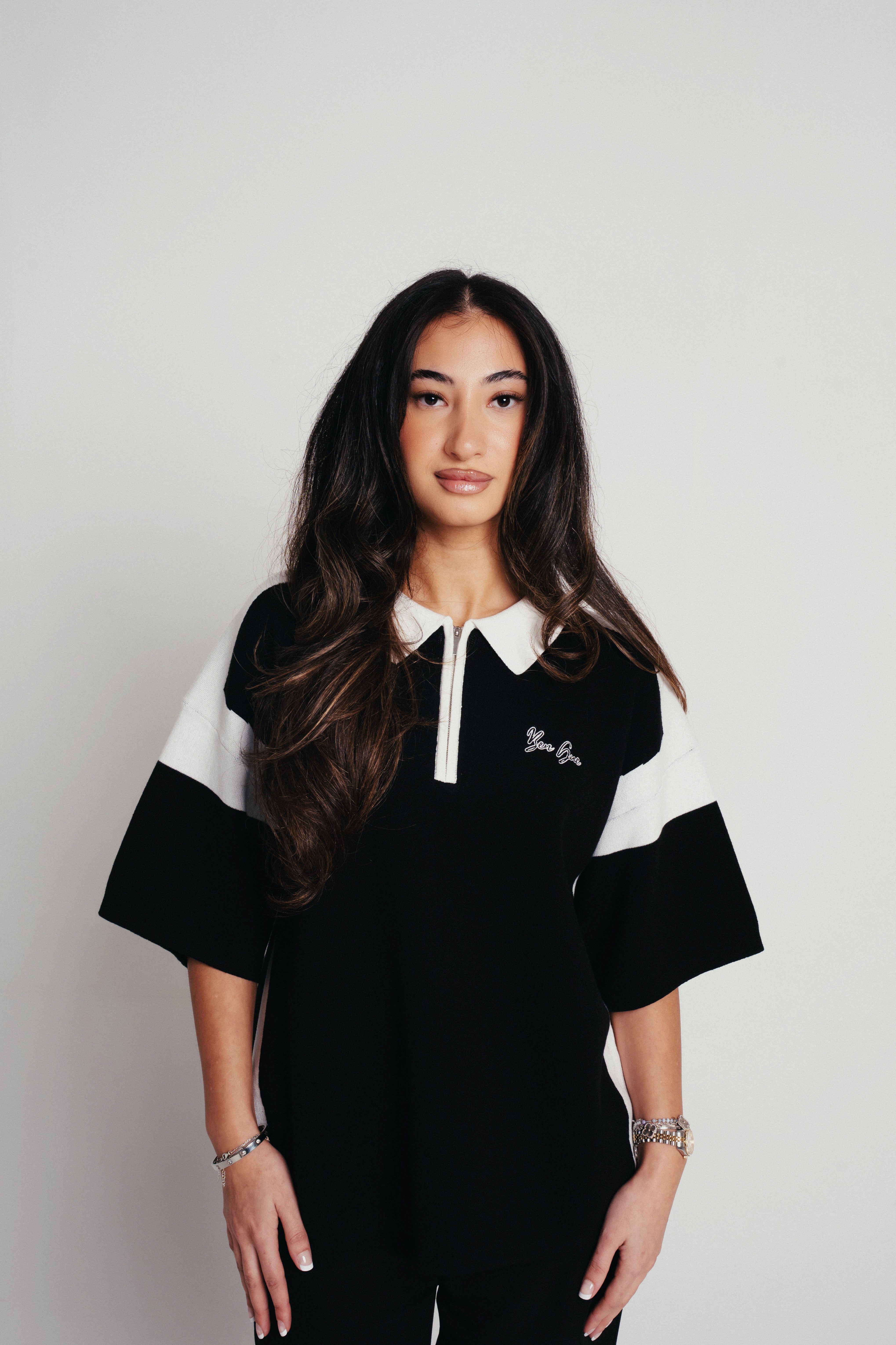 BEN GUE ZIPPER POLO | BLACK