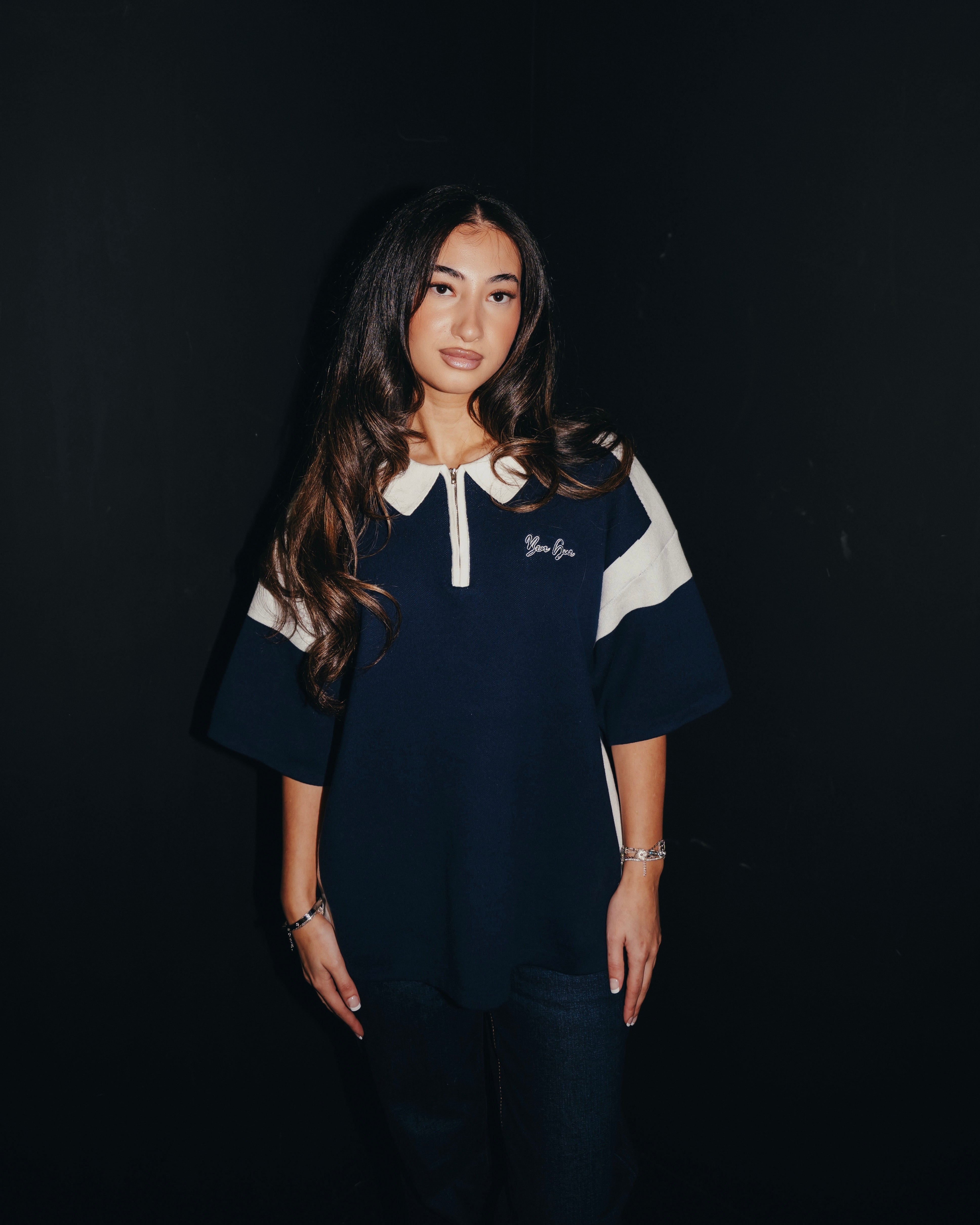 BEN GUE ZIPPER POLO | NAVY BLUE