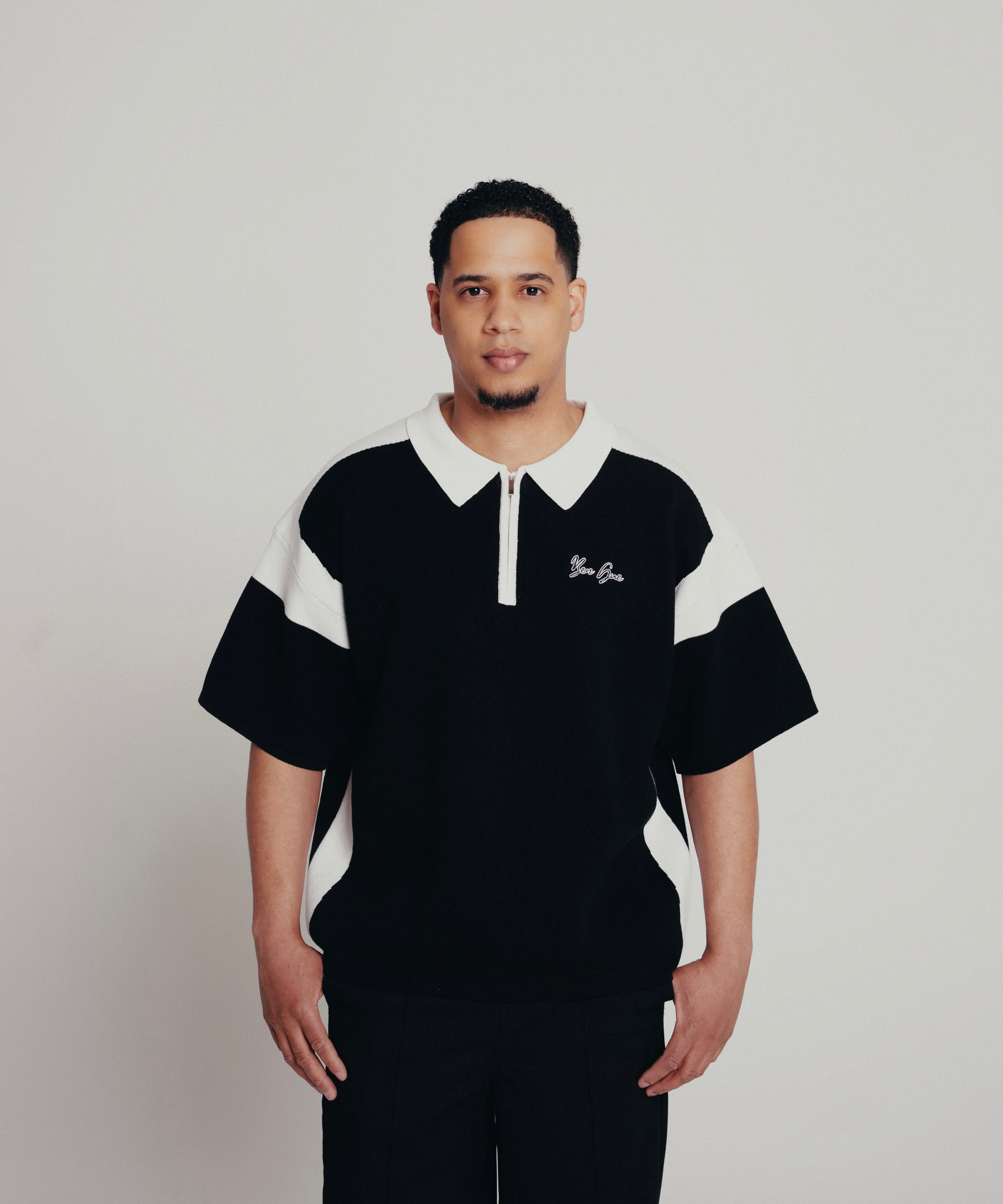 BEN GUE ZIPPER POLO | BLACK
