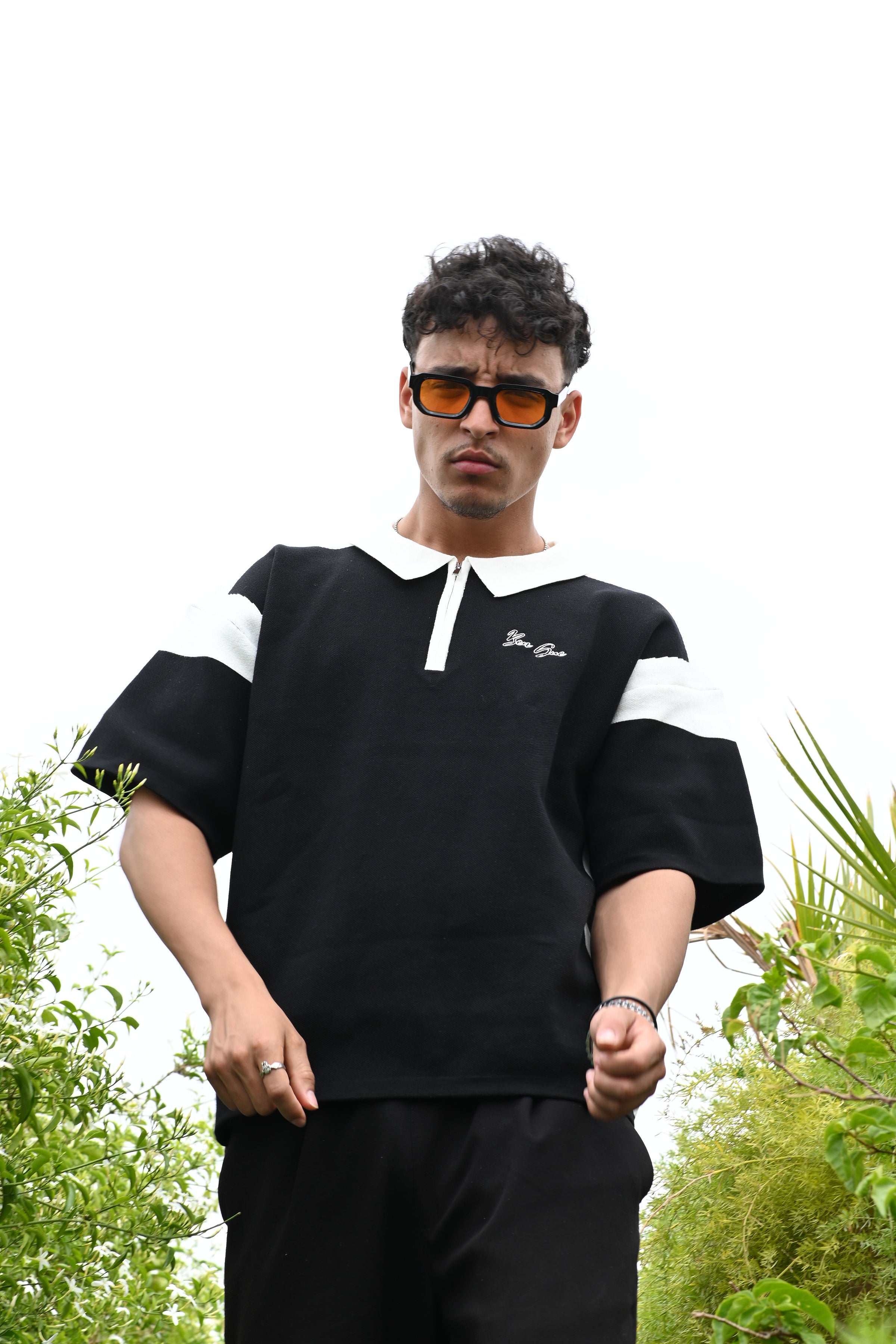 BEN GUE ZIPPER POLO | BLACK