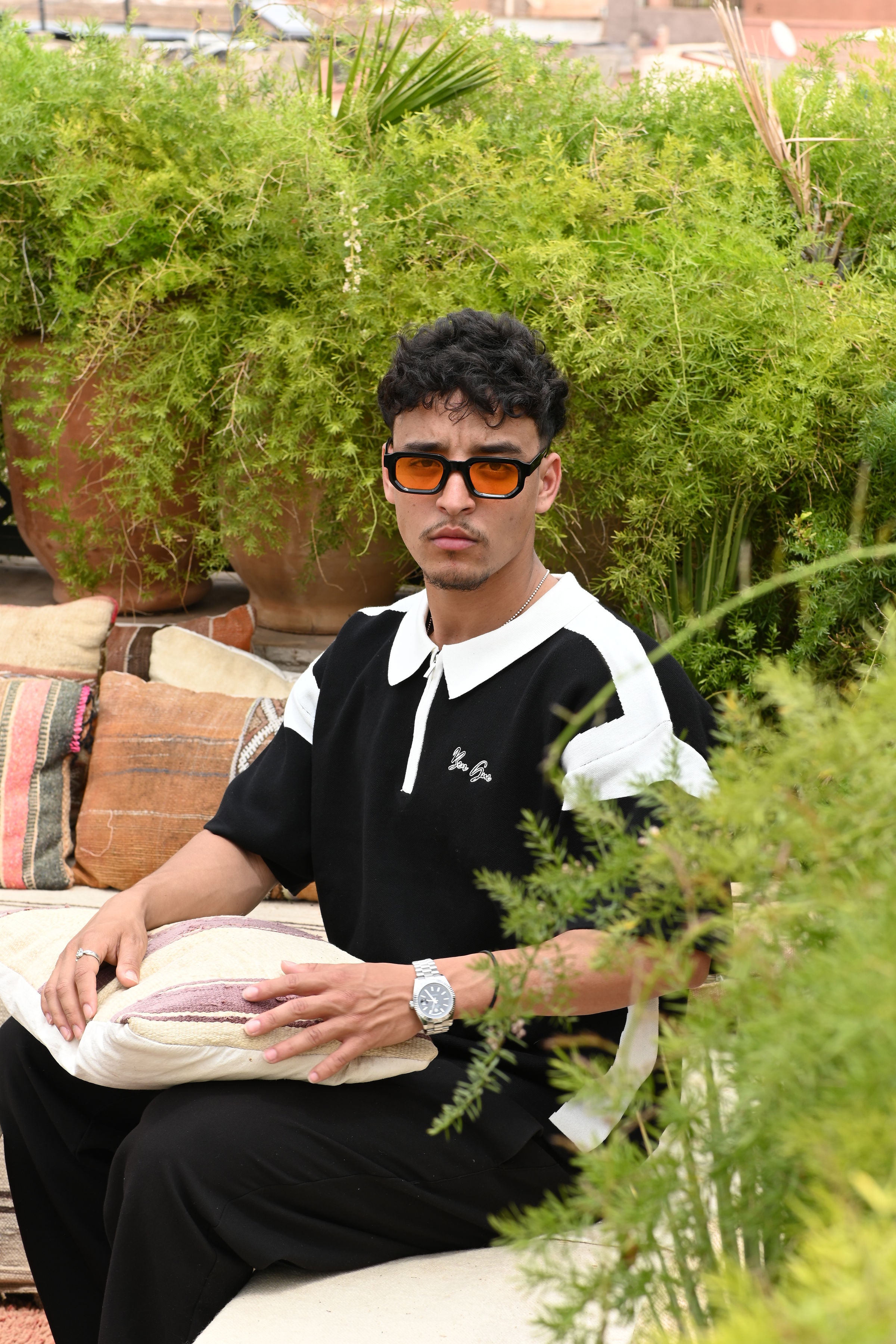 BEN GUE ZIPPER POLO | BLACK