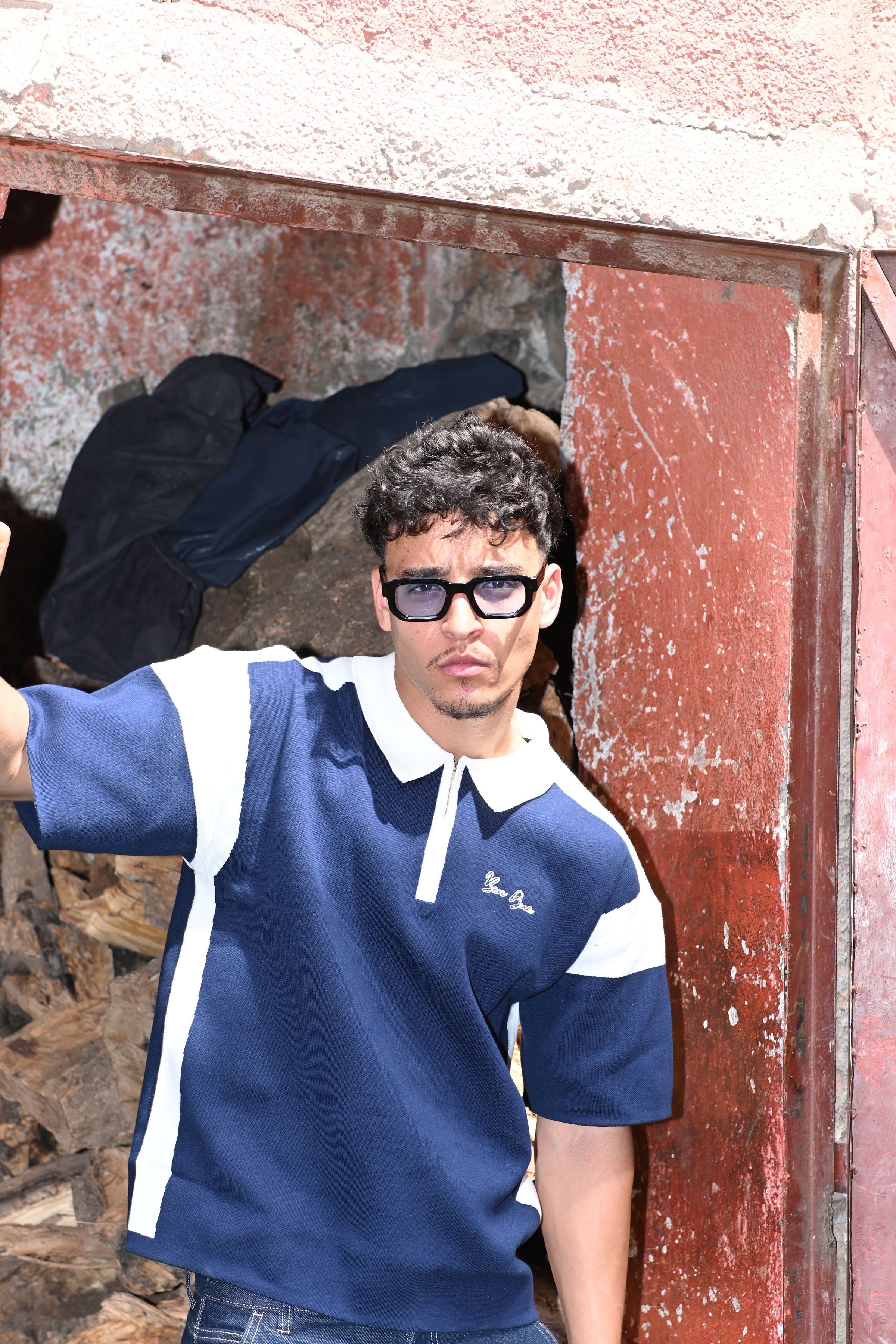 BEN GUE ZIPPER POLO | NAVY BLUE